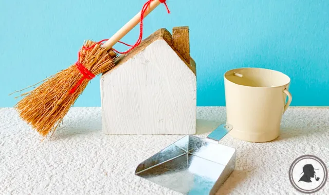 家と掃除用具